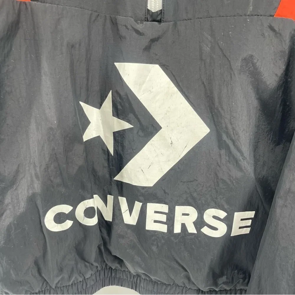 Converse Kid’s Colorblock Quarter Zip Pullover Windbreaker Jacket Small 8-10